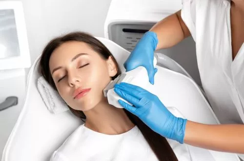 A Woman getting IPL Photofacial treatment | Imagine Medspa in Winter Garden, FL