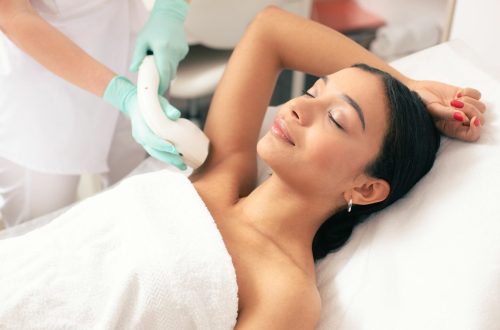 Young Female Getting Laser-Hair Removal Treatment | Imagine Medspa in Winter Garden, FL